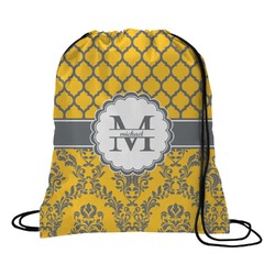 Damask & Moroccan Drawstring Backpack - Medium (Personalized)