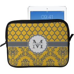 Damask & Moroccan Tablet Case / Sleeve - Large (Personalized)