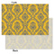 Damask & Moroccan Tissue Paper - Heavyweight - Small - Front & Back