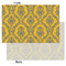 Damask & Moroccan Tissue Paper - Lightweight - Small - Front & Back