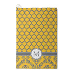 Damask & Moroccan Waffle Weave Golf Towel (Personalized)