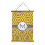 Damask & Moroccan Wall Hanging Tapestry - Tall (Personalized)