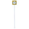 Damask & Moroccan White Plastic Stir Stick - Double Sided - Square - Single Stick