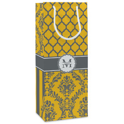 Damask & Moroccan Wine Gift Bags - Gloss (Personalized)