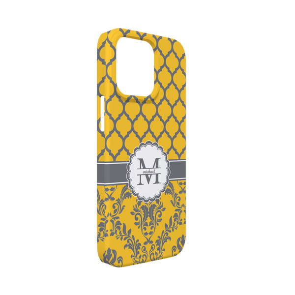 Custom Damask & Moroccan iPhone Case - Plastic - iPhone 13 Mini (Personalized)