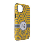 Damask & Moroccan iPhone Case - Rubber Lined - iPhone 14 (Personalized)