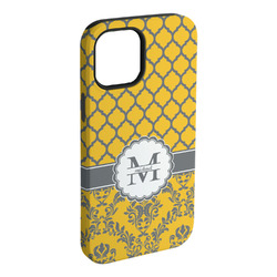 Damask & Moroccan iPhone Case - Rubber Lined - iPhone 15 Pro Max (Personalized)