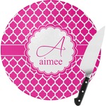 Moroccan Round Glass Cutting Board - Small (Personalized)