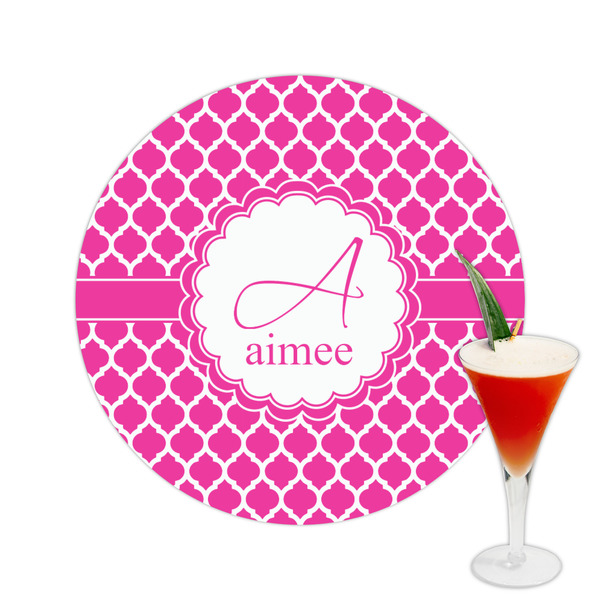 Custom Moroccan Printed Drink Topper -  2.5" (Personalized)