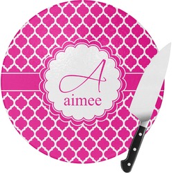 Moroccan Round Glass Cutting Board (Personalized)