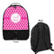 Moroccan Large Backpack - Black - Front & Back View