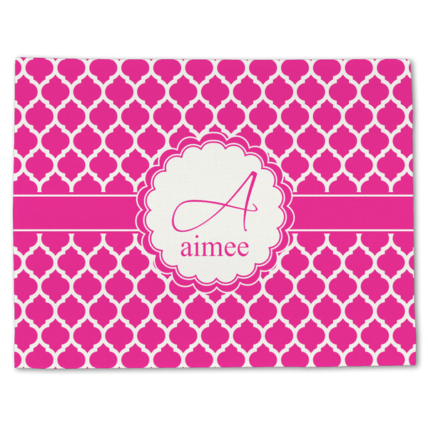 Custom Moroccan Single-Sided Linen Placemat - Single w/ Name and Initial