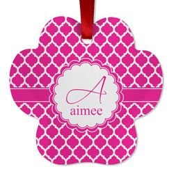 Moroccan Metal Paw Ornament - Double Sided w/ Name and Initial