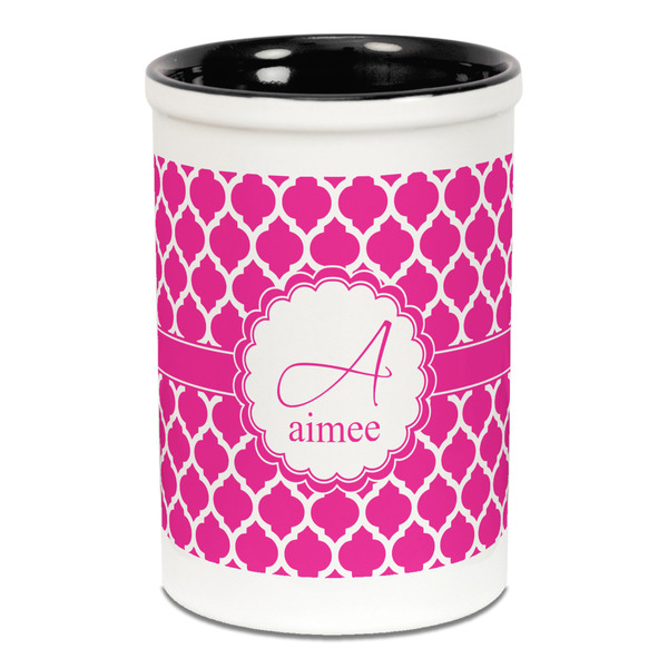 Custom Moroccan Ceramic Pencil Holders - Black