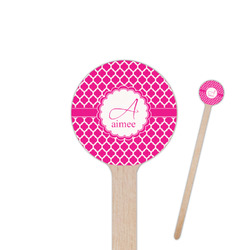 Moroccan 6" Round Wooden Stir Sticks - Double Sided (Personalized)