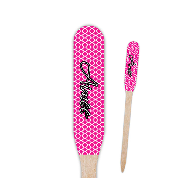 Custom Moroccan Paddle Wooden Food Picks - Double Sided (Personalized)