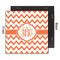 Chevron 12x12 Wood Print - Front & Back View