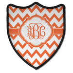 Chevron Iron On Shield Patch B w/ Monogram