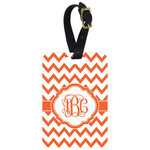 Chevron Metal Luggage Tag w/ Monogram