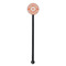 Chevron Black Plastic 5.5" Stir Stick - Round - Single Stick