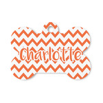 Chevron Bone Shaped Dog ID Tag - Small (Personalized)