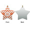 Chevron Ceramic Flat Ornament - Star Front & Back (APPROVAL)