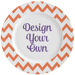 Chevron Ceramic Dinner Plates (Set of 4) (Personalized)
