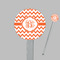 Chevron Clear Plastic 7" Stir Stick - Round - Closeup