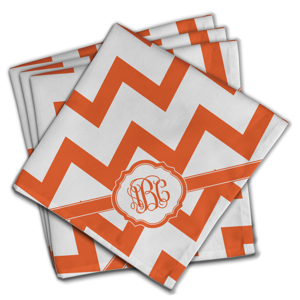 Custom Chevron Cloth Napkins (Set of 4) (Personalized)