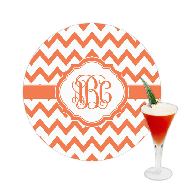 Custom Chevron Printed Drink Topper -  2.5" (Personalized)