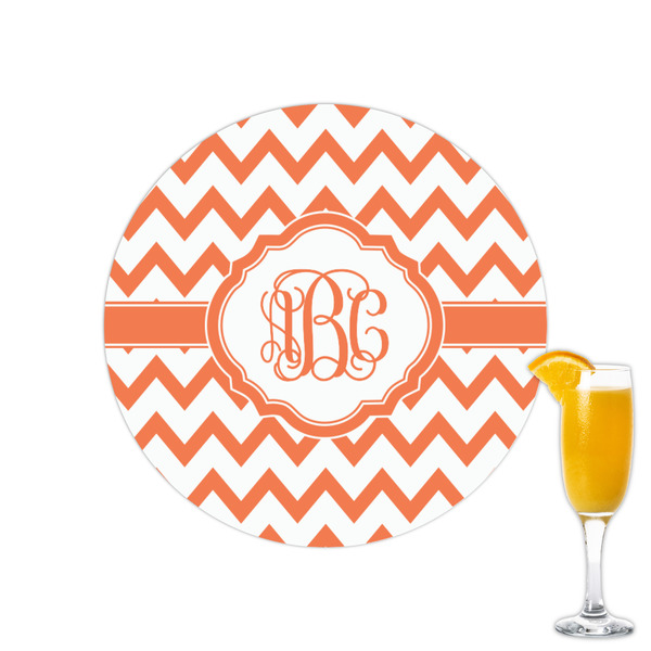 Custom Chevron Printed Drink Topper - 2.15" (Personalized)