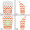 Chevron French Fry Favor Box - Front & Back View