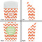 Chevron French Fry Favor Box - Front & Back View