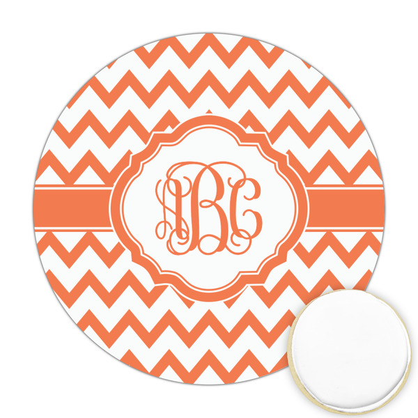 Custom Chevron Printed Cookie Topper - 2.5" (Personalized)