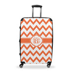 Chevron Suitcase - 28" Large - Checked w/ Monogram