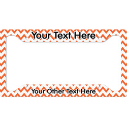 Chevron License Plate Frame - Style A (Personalized)