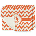 Chevron Single-Sided Linen Placemat - Set of 4 w/ Monogram