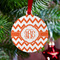 Chevron Metal Ball Ornament - Lifestyle