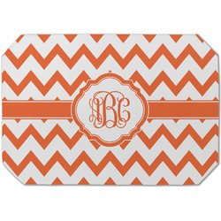 Chevron Dining Table Mat - Octagon (Single-Sided) w/ Monogram