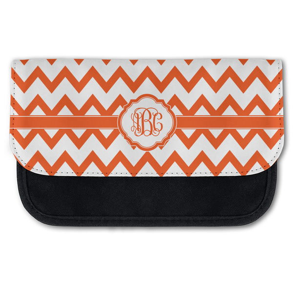 Custom Chevron Canvas Pencil Case w/ Monogram