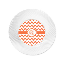 Chevron Plastic Party Appetizer & Dessert Plates - 6" (Personalized)