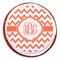 Chevron Printed Icing Circle - Large - On Cookie