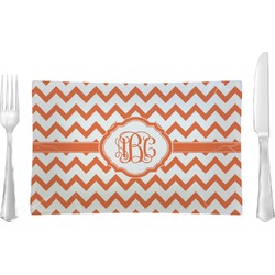 Chevron Glass Rectangular Lunch / Dinner Plate (Personalized)