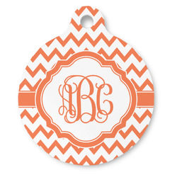 Chevron Round Pet ID Tag - Large (Personalized)