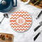 Chevron Round Stone Trivet - In Context View