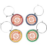 Chevron Wine Charms (Set of 4) (Personalized)