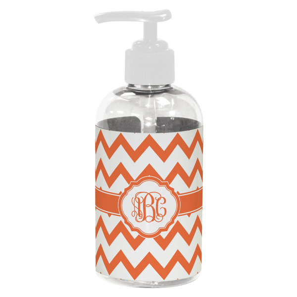 Custom Chevron Plastic Soap / Lotion Dispenser (8 oz - Small - White) (Personalized)