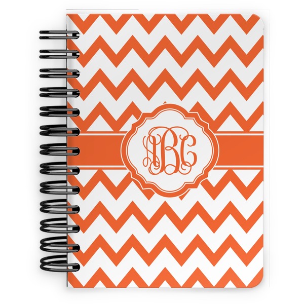 Custom Chevron Spiral Notebook - 5x7 w/ Monogram