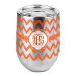 Chevron Stemless Wine Tumbler - Full Print (Personalized)