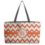 Chevron Beach Totes Bag - w/ Black Handles (Personalized)